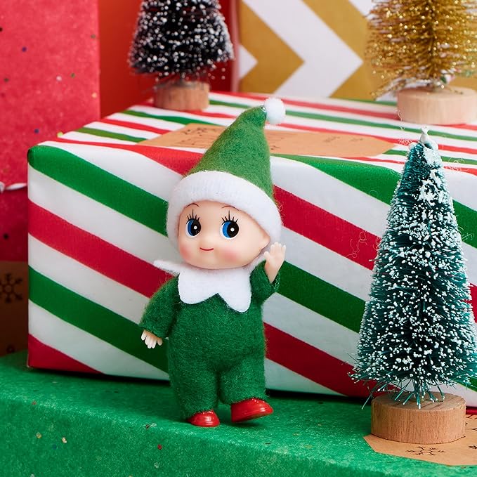 JOYIN 1 Pack Christmas Green Elf Soft Plush Toy for Adults Kids Accessories Party Favors Xmas Party Supplies Christmas Decor, Xmas Gift