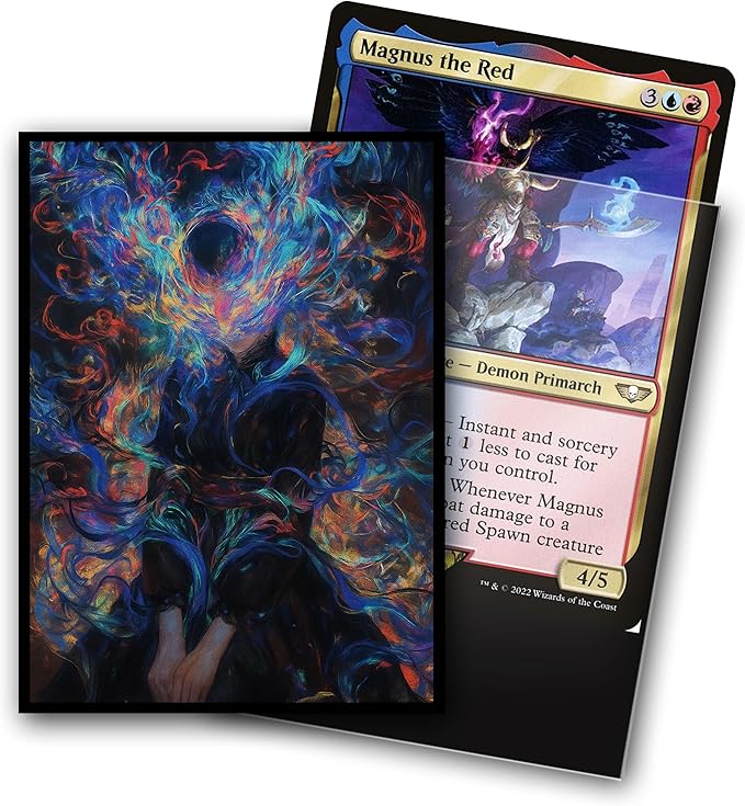 MTG Card Sleeves, Ultra Clear Front & Matte Finish Back, 100 Count Standard Size Matte Art Sleeve for Magic The Gathering (Girl)