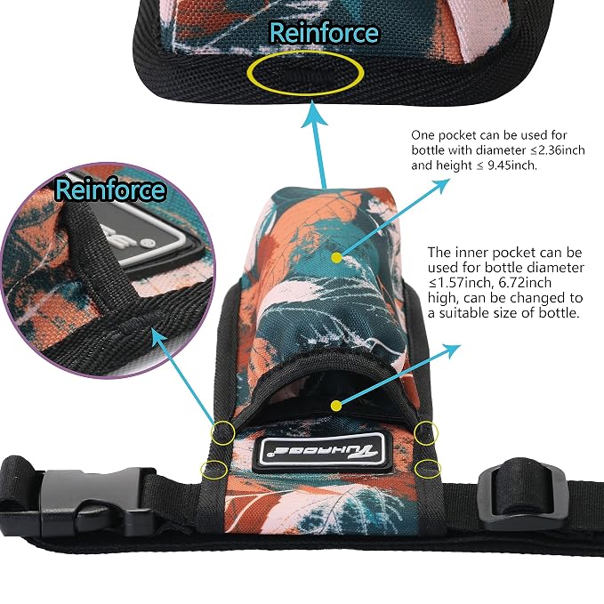 Massage Oil and Lotion Bottle Bag Holster for Therapists (TH1kd-YellowShuYe)