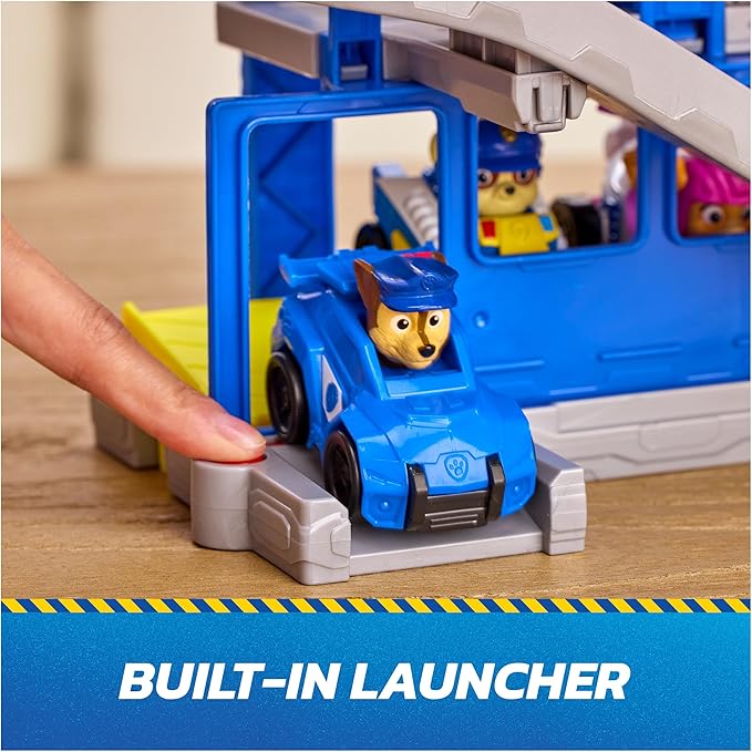 Paw Patrol: Pup Squad, Search & Rescue HQ Playset with Chase Pup Squad Racer, Humdinger Action Figure & Kitty Pal, Kids Toys for Boys & Girls Ages 3+