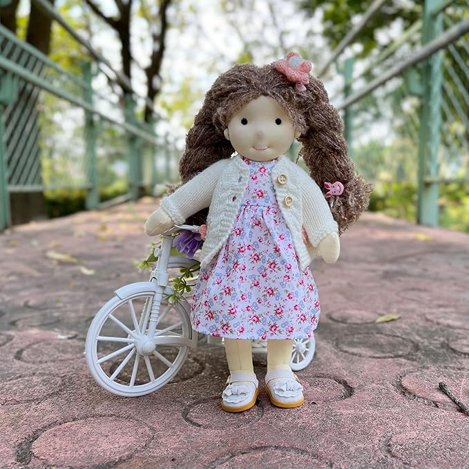 Handmade Wedding Present Princess Doll Waldorf Doll Rag Doll Birthday Present for Girl with Exquisite Box - Hazel 12"