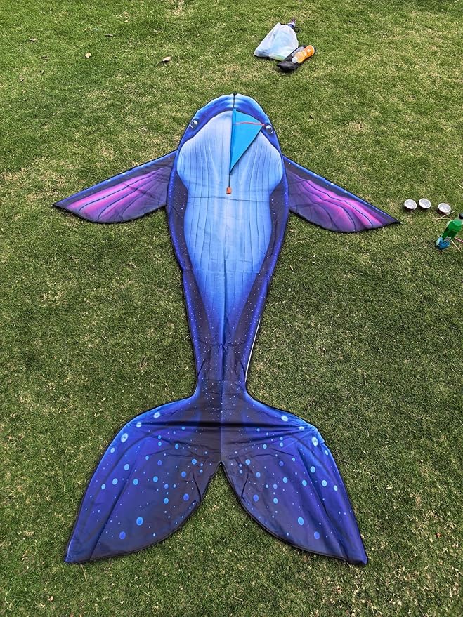 Giant Whale Kite for Adults and Kids, 9.51ft×6.40ft, Easy to Fly Large Beach Park Lawn Kites for Outdoor Games and Activities