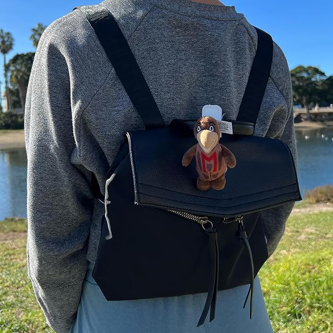 Bobbi-Dobbiez Attachable Plushie University of Maryland Testudo Mascot – Attaches to Backpacks, Bags, Shoes, Water Bottles, and More