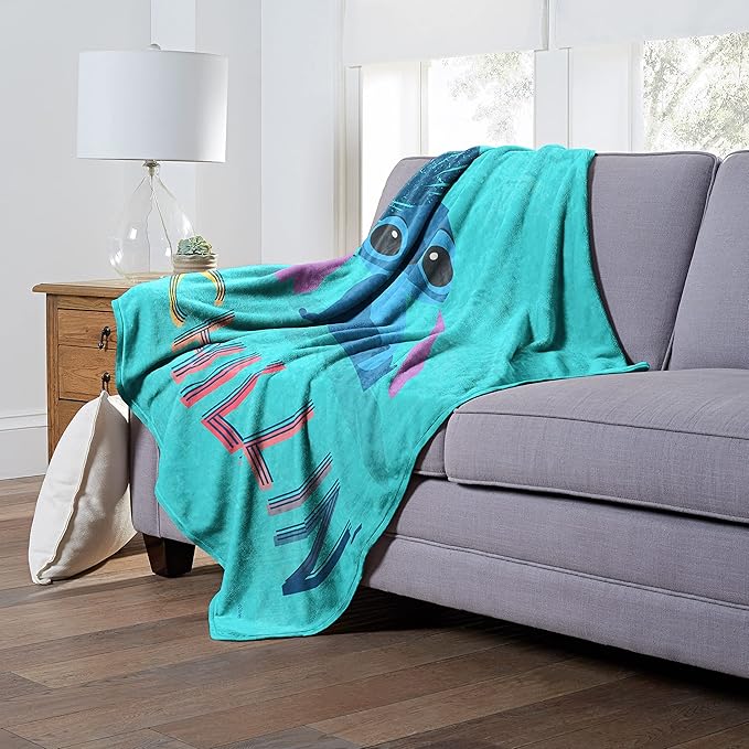 Northwest Lilo and Stitch Silk Touch Throw Blanket, 50" x 60", Chillin & Thrillin