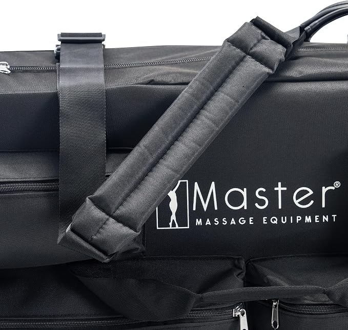 Master Massage Luggage Style Wheeled Massage Table Carrying Case 27” to 32” Width Folding Massage Table- Black