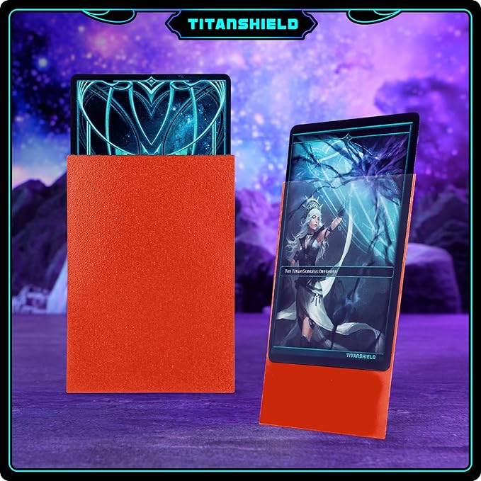 TitanShield Premium Card Sleeves | Compatible with Pokemon, One Piece, Lorcana, Flesh & Blood, & Magic The Gathering MTG | (150 Sleeves - Standard) (1, Red, Standard | 66x91mm)