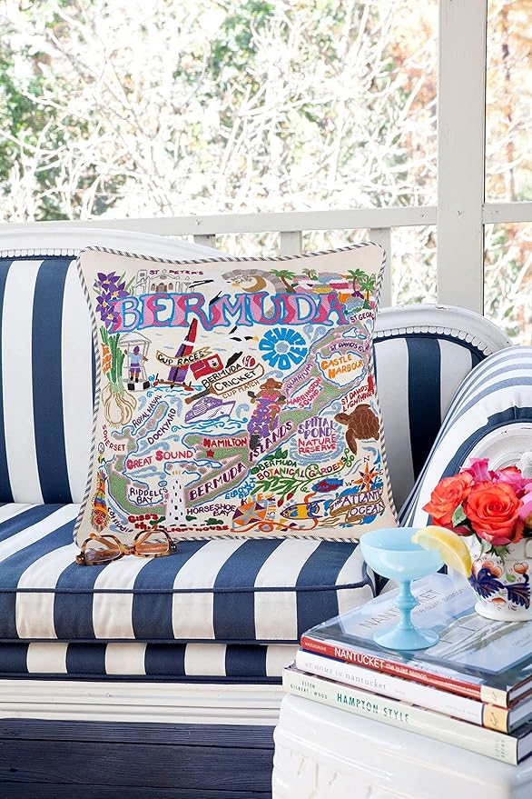 Catstudio Bermuda Embroidered Decorative Throw Pillow
