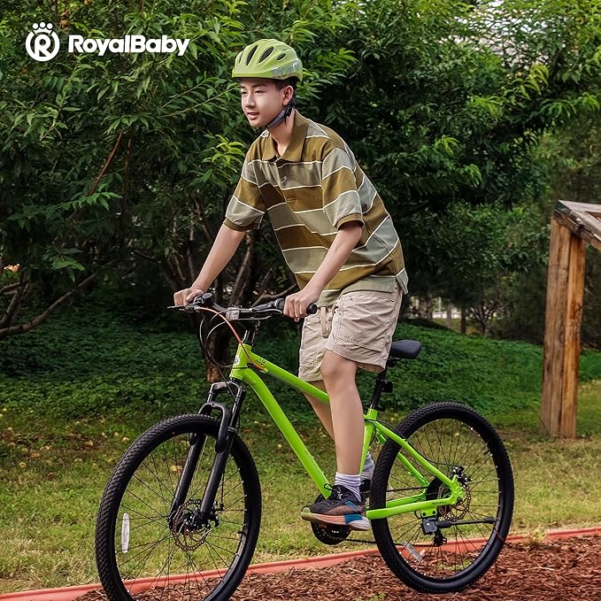 RoyalBaby Kids Mountain Bike for Boys and Girls, Ultra-Light Aluminum 20-26 Inch Wheel Bicycle for 6-14 Years Old Children, 7/21-Speeds Drivetrain