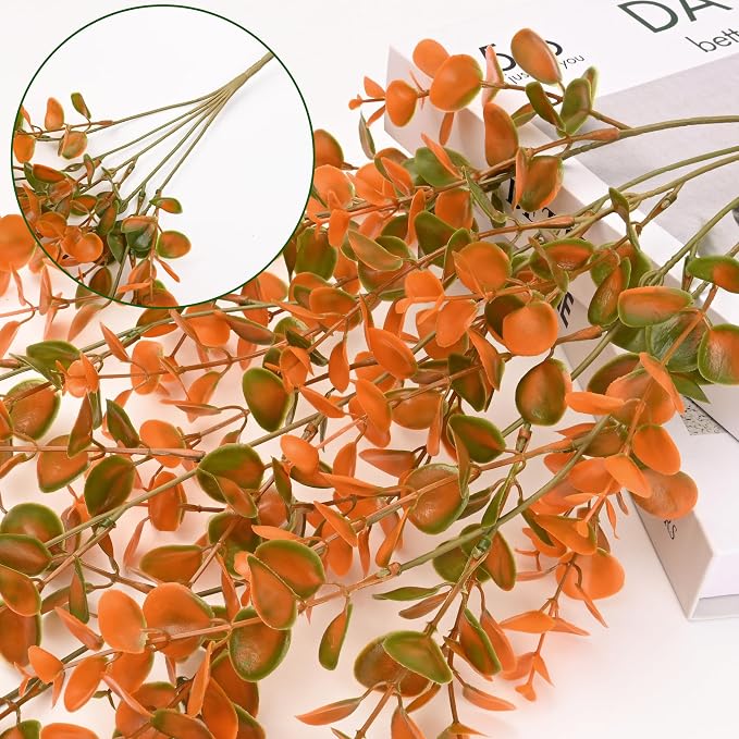 Waipfaru 4Pcs Fake Hanging Plants, Eucalyptus Leaves Fake Vines Fall Decor | UV Resistant Fake Ivy Artificial Plants Outdoor Faux Plants Indoor Bedroom Living Room Boho Wall Porch Shelf Decor
