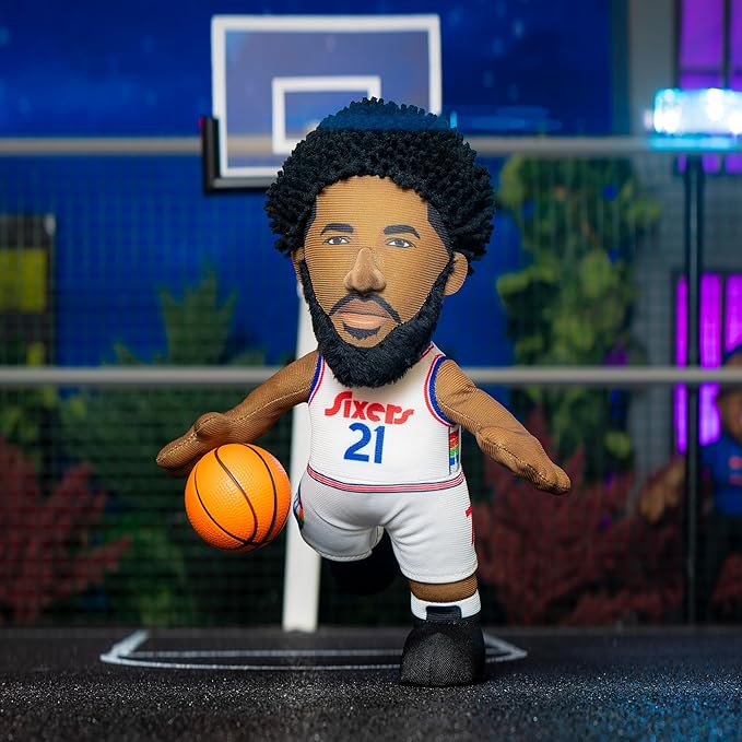 Bleacher Creatures Philadelphia 76ers Joel Embiid 10" NBA Plush Figure(City Edition '24-'25) - A Superstar for Play or Display