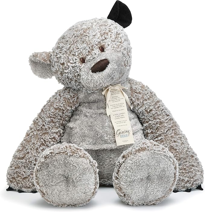 DEMDACO Jumbo 36 inch Giving Bear with Corduroy Ear Children's Plush Stuffed Animal Toy