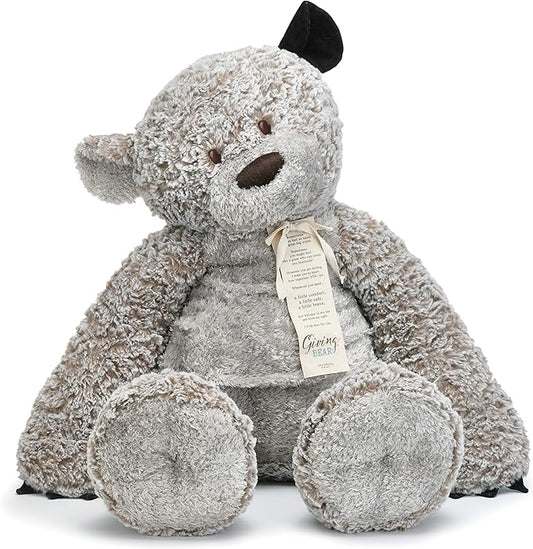DEMDACO Jumbo 36 inch Giving Bear with Corduroy Ear Children's Plush Stuffed Animal Toy