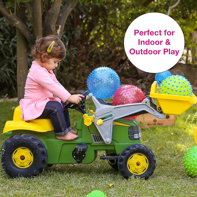 Edushape The Original Sensory Ball for Baby - 7" Yellow Color Baby Ball that Helps Enhance Gross Motor Skills for Kids Aged 6 Months & Up - Vibrant, Colorful and Unique Toddler Ball