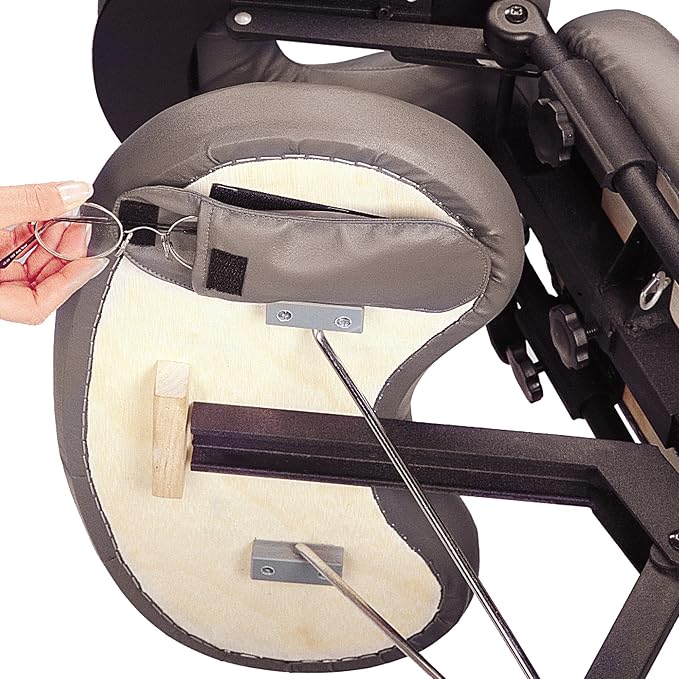 Master Massage Apollo Extra Large Size Portable Massage Chair-Lightweight Aluminum Tattoo Foldable-Sitting Posture Folding Massage Chair-with Larger Cushions and Wheels Bag-in Black