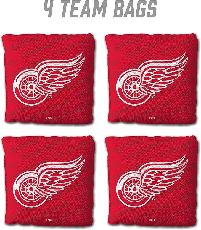 YouTheFan Officially-Licensed NHL Set of 4 Cornhole Bags - All Weather Regulation 6” x 6” Size - 16oz Weight - Designed in USA