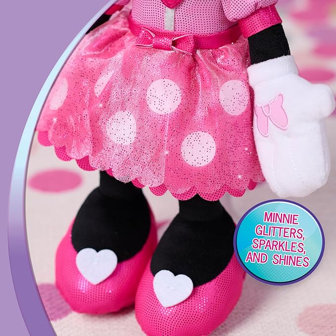 Disney Jr. Colorfinity Minnie Mouse, Interactive Plush Toy, Over 40 Interactions, Ages 3 and Up