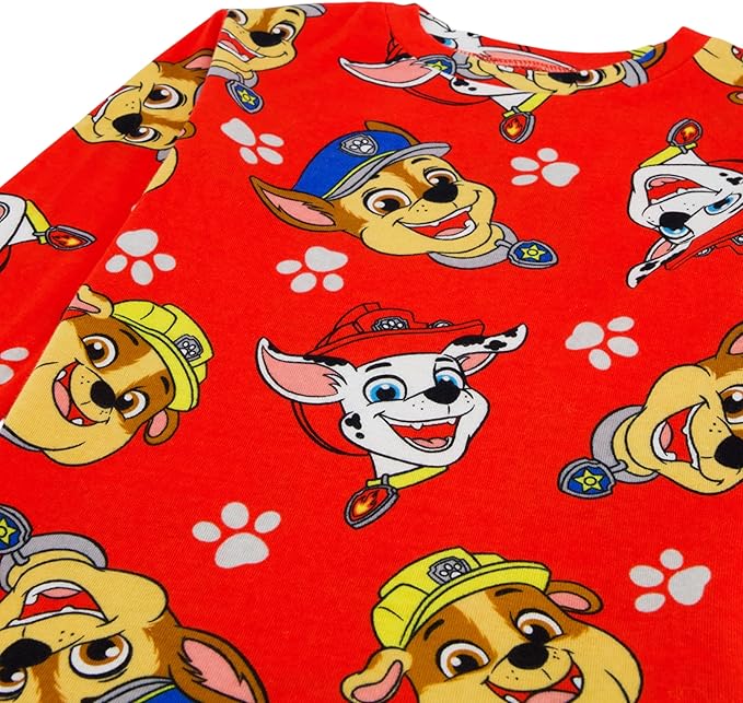 Nickelodeon Boys' Paw Patrol 6-piece Snug-fit Cotton Pajama Set, Soft & Cute for Kids