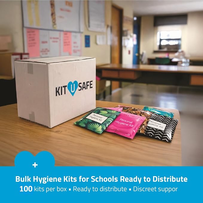 Bulk Period Kits (Assorted Colors) – Prefilled Menstrual Hygiene Kits with Tampon, Pad & Feminine Wipes | Individually Wrapped for Schools, Shelters & Outreach Programs (10)
