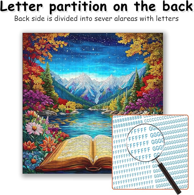Puzzles for Adults 1000 Pieces, Landscape Jigsaw Puzzles - Pages of Nature, Flower Puzzle for Home Decor