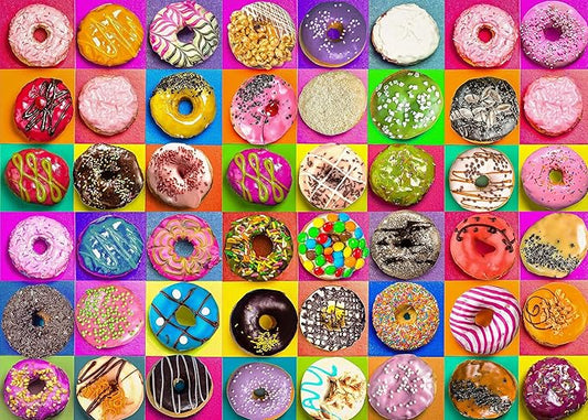 Nattork Jigsaw Puzzles 500 Pieces for Adults, Families (Donuts) Pieces Fit Together Perfectly