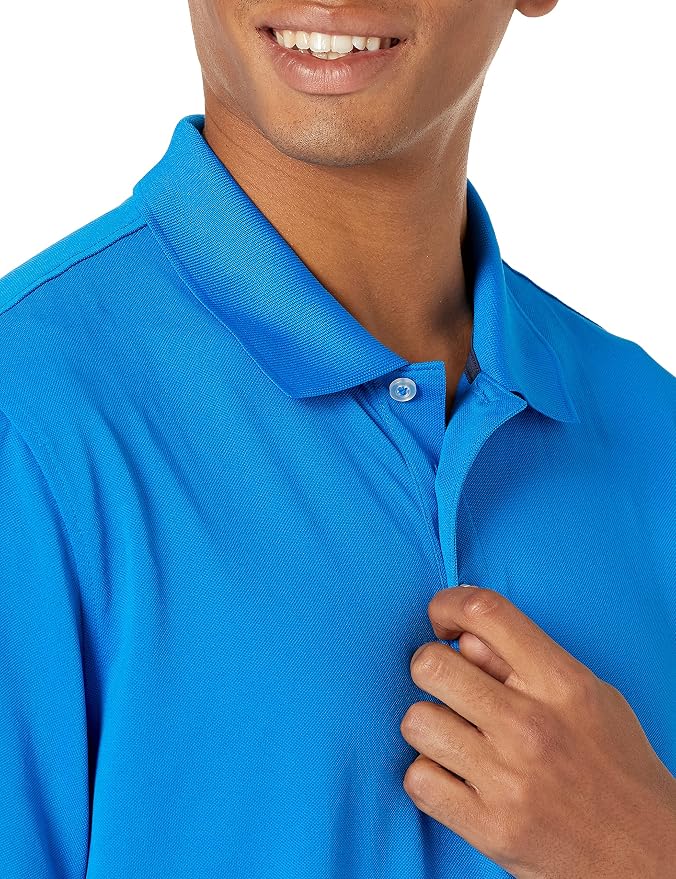 Amazon Essentials Men's Moisture Wicking Golf Polo Shirt, Short Sleeve, Slim-Fit, Quick-Dry, Active Wear