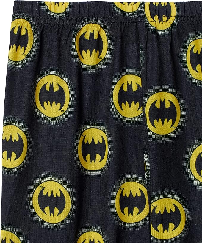 BATMAN Boys Pajamas for Kids | 4 Piece Sleepwear Sets for Boys Pajama Bottoms and Sleep Shirts for Big Boy and Toddlers
