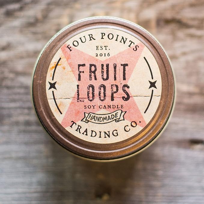Fruit Loops Scented Candle 8 oz - Soy Aromatherapy Candle with Jar - Great Gift for Birthdays, Anniversary, Christmas, New Year, House Warming and More!