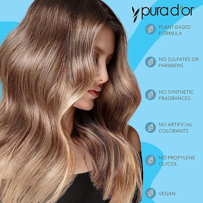 PURA D’OR Moisture Protect Cleansing Conditioner (16oz) Detangles & Restores Hair with Argan Oil, Lavender, No Sulfate, All Hair Types, Men & Women (Packaging may vary), (Pack of 2)