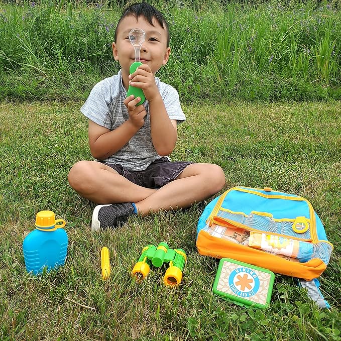Melissa & Doug Let’s Explore Hiking Play Set – 23 Pieces Toddler Nature Toys, Hiking Toys for Kids Ages 3+