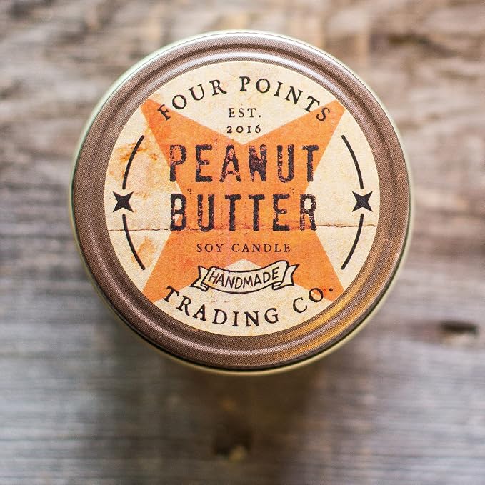 Peanut Butter Scented Candle, 4 Oz. Handcrafted Soy Wax Candles for Men & Women, Fragrant Aromatherapy Candle with Jar, Unique Room Scents, Relaxing Home Essentials for Mom, Daughter or Friend