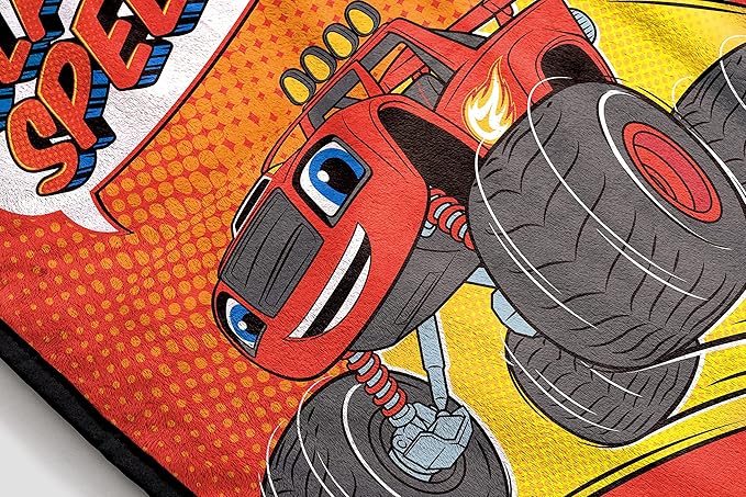 Jay Franco Plush Throw Blanket – 46" x 60" Inches Kids Hero Soft & Cozy Fleece Throw for Bedroom & Couch Décor, Official Licensed Product, Red - Blaze