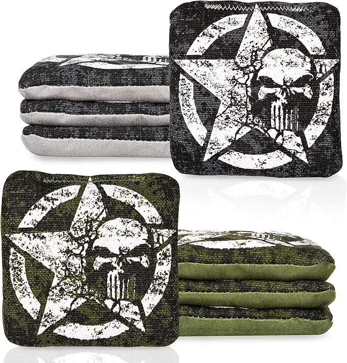 Play Platoon Pro Cornhole Bags Set of 8 - Professional Dual Sided Slick and Sticky Side Competition Corn Hole Bags - Tournament Series