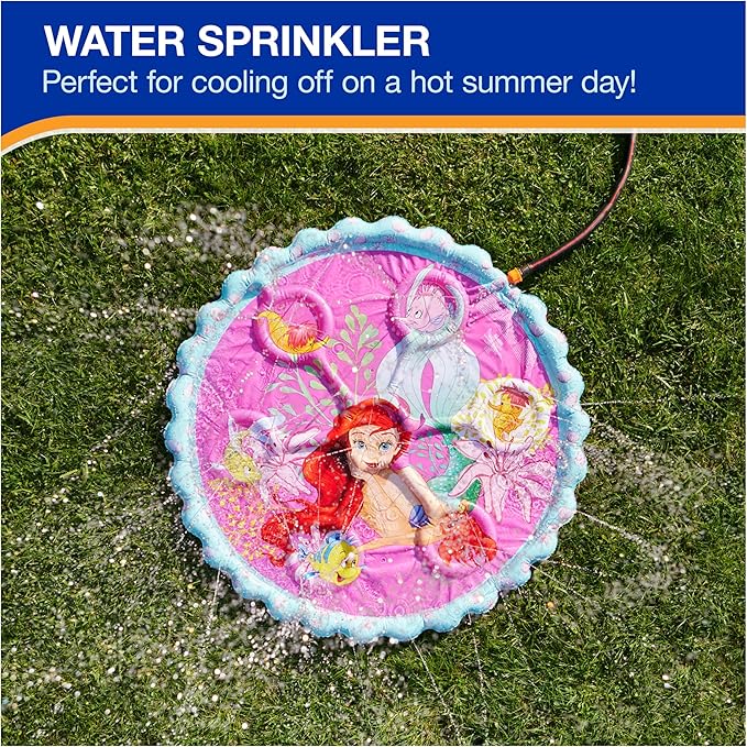 SwimWays The Little Mermaid Splash Mat, Kids Splash Pad, Outdoor Toys, Disney Party Supplies and Water Toys for Kids Ages 1 & Up