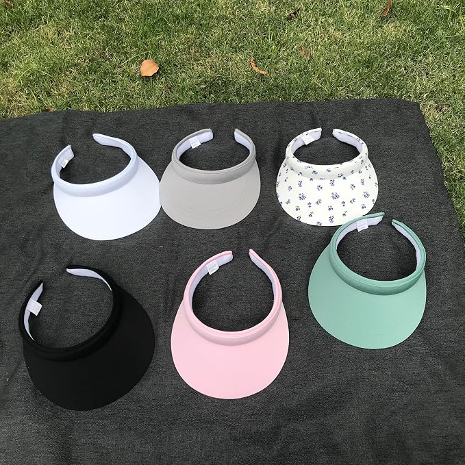 3 Pack Sports Sun Visor Hat Women Men Adjustable Clip On Visors Outdoor Golf Beach Cap