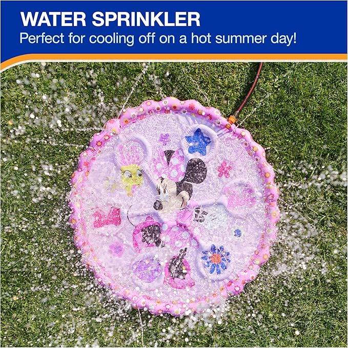 SwimWays Minnie Mouse Splash Mat, Kids Splash Pad, Outdoor Toys, Disney Pool Party Supplies and Water Toys for Kids Ages 1 & Up