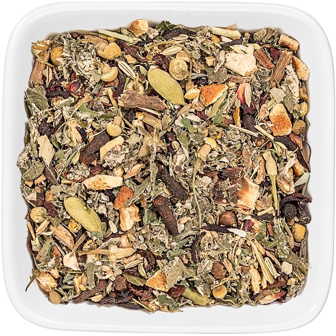 Tealyra - Calm Down - Nirvana - Chamomile Ginger Hibiscus - Wellness and Relaxing Herbal Loose Leaf Tea - Detox Tea - Caffeine-Free - All Natural - 110g (4-ounce)