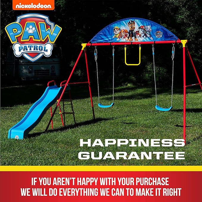 Swurfer PAW Patrol Swing Sets for Backyard, Swingset Outdoor for Kids