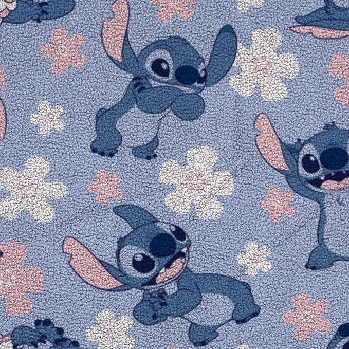 Jay Franco Kids Plush Throw Blanket – Soft & Cozy Fleece Throw for Bedroom & Couch Décor, Official Licensed Product, Blue - Lilo and Stitch, 46x60 - Throw Blanket