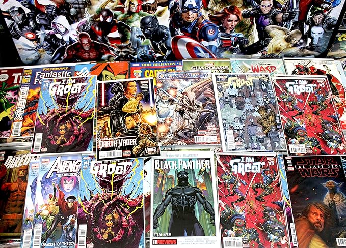 Premium Comic Books Gift Pack - 24 Collection - MARVEL ONLY - Superheroes Comics Grab Bag