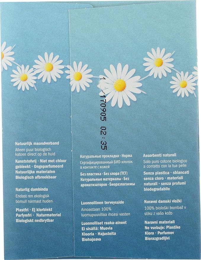 Natracare Slim Fitting Ultra Pads Without Wings, Super Plus, Made with Certified Organic Cotton, Ecologically Certified Cellulose Pulp and Plant Starch (2 Pack, 12 Pads Total)