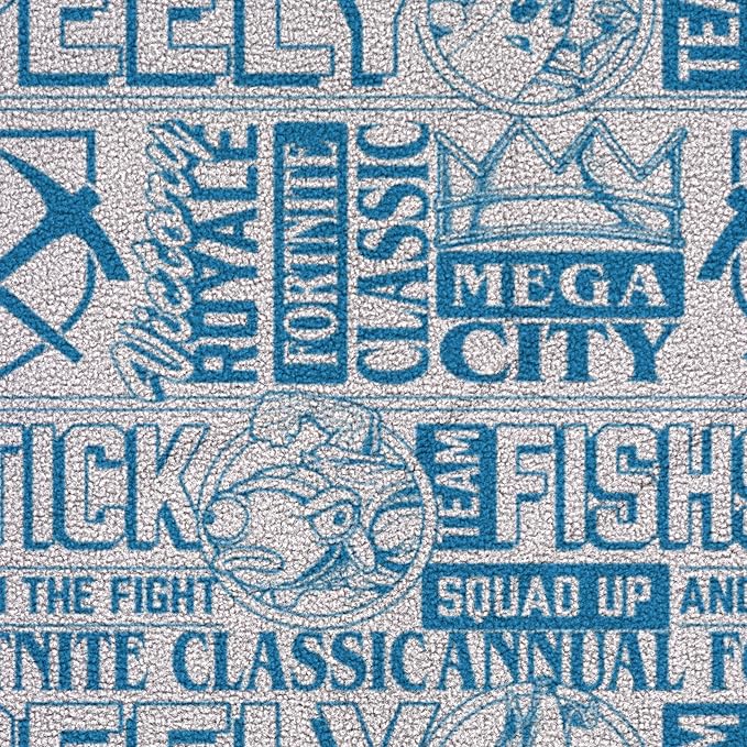 Jay Franco Kids Plush Throw Blanket – Soft & Cozy Fleece Throw for Bedroom & Couch Décor, Official Licensed Product, Blue - Fortnite, 46x60 - Throw Blanket