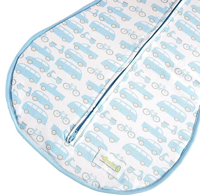 Woombie Convertible Nursery Swaddling Blanket - Swaddle Converts to Wearable Blanket for Babies Up to 3 Months - Vented (Beep Beep, 5-13 lbs)