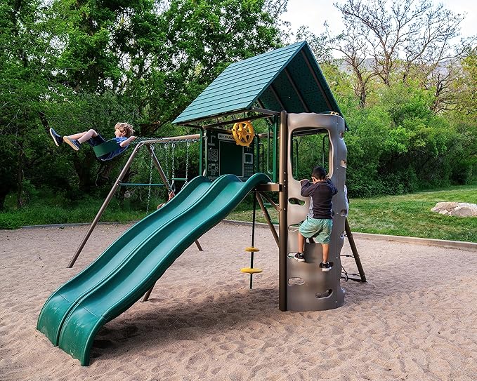 Lifetime Big Stuff Two-Slide Swing Set Playset