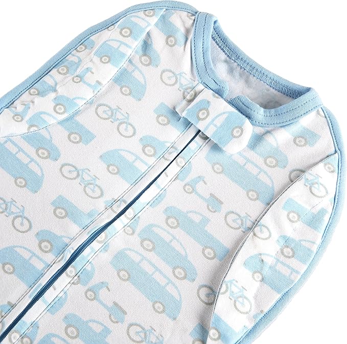 Woombie Convertible Nursery Swaddling Blanket - Swaddle Converts to Wearable Blanket for Babies Up to 3 Months - Vented (Beep Beep, 5-13 lbs)