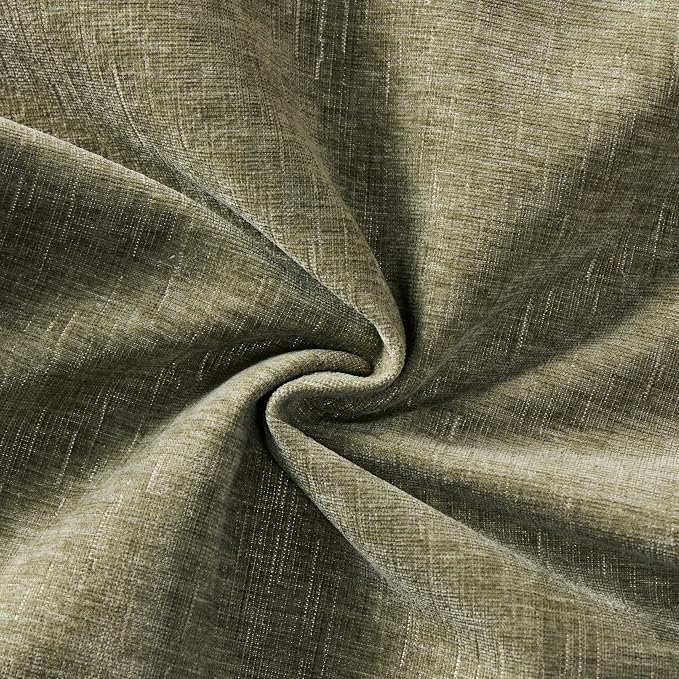 Ohocut Sage Green Scalloped Pillow Cover Pack of 2 Spring Chenille Decorative Throw Pillow Covers 18x18 Cute Boho Couch Pillow Covers Aesthetic Funky Preppy Pillow Cases for Sofa Living Room