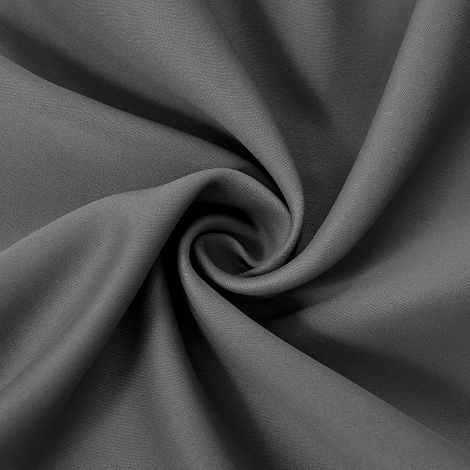 LEMOMO Grey Thermal Blackout Curtains/42 x 84 Inch/Set of 2 Panels Room Darkening Curtains for Bedroom