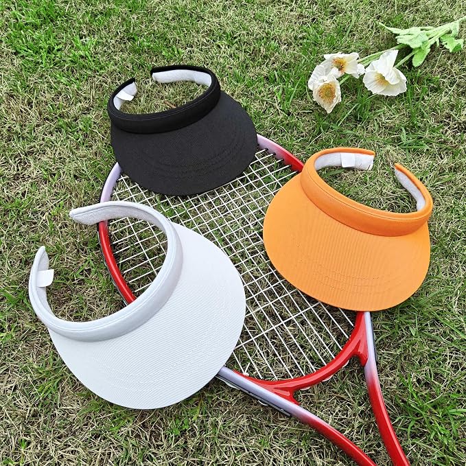 3 Pack Sports Sun Visor Hat Women Men Adjustable Clip On Visors Outdoor Golf Beach Cap
