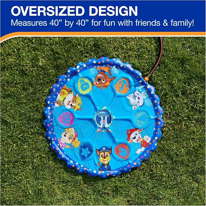 SwimWays PAW Patrol Splash Mat, Kids Splash Pad, Outdoor Toys, PAW Patrol Party Supplies and Water Toys for Kids Ages 1 & Up