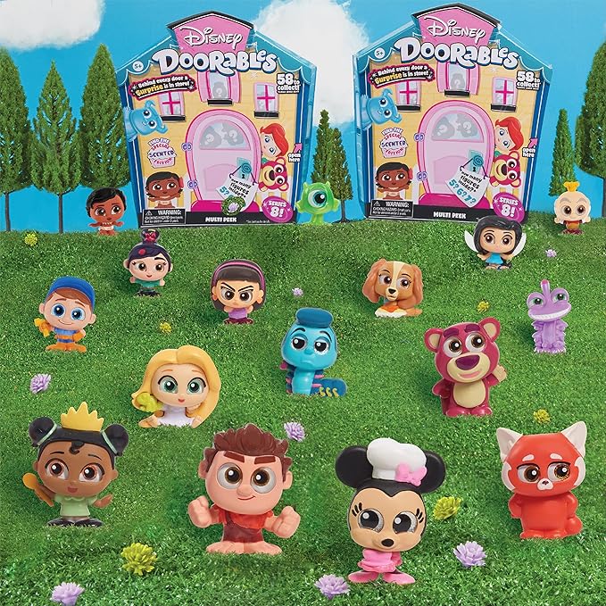 Disney Doorables Multi Peek Series 8 Featuring Collectible Scented Figures, Styles May Vary, Officially Licensed Kids Toys for Ages 5 Up, Easter Basket Fillers, Gifts, Presents by Just Play