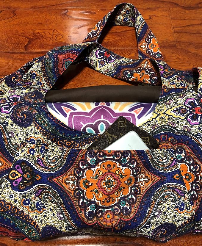 Aozora Yoga Mat Bag Large Yoga Mat Tote Sling Carrier with Pockets Fits Mats with Multi-Functional Storage Pockets Light and Durable